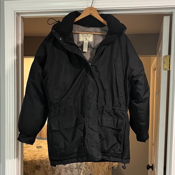 Eddie Bauer Men’s Goose Down Removable Hood Parka Jacket Coat Size M - Picture 1 of 9